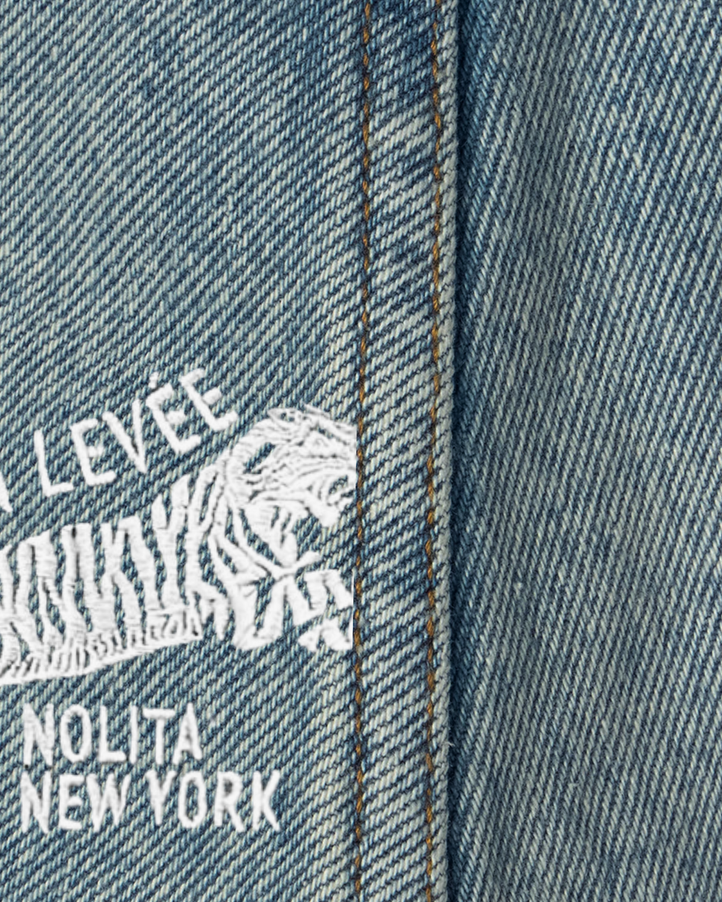 'Azulejo' Patchwork Washed Indigo Denim (1 of 10)