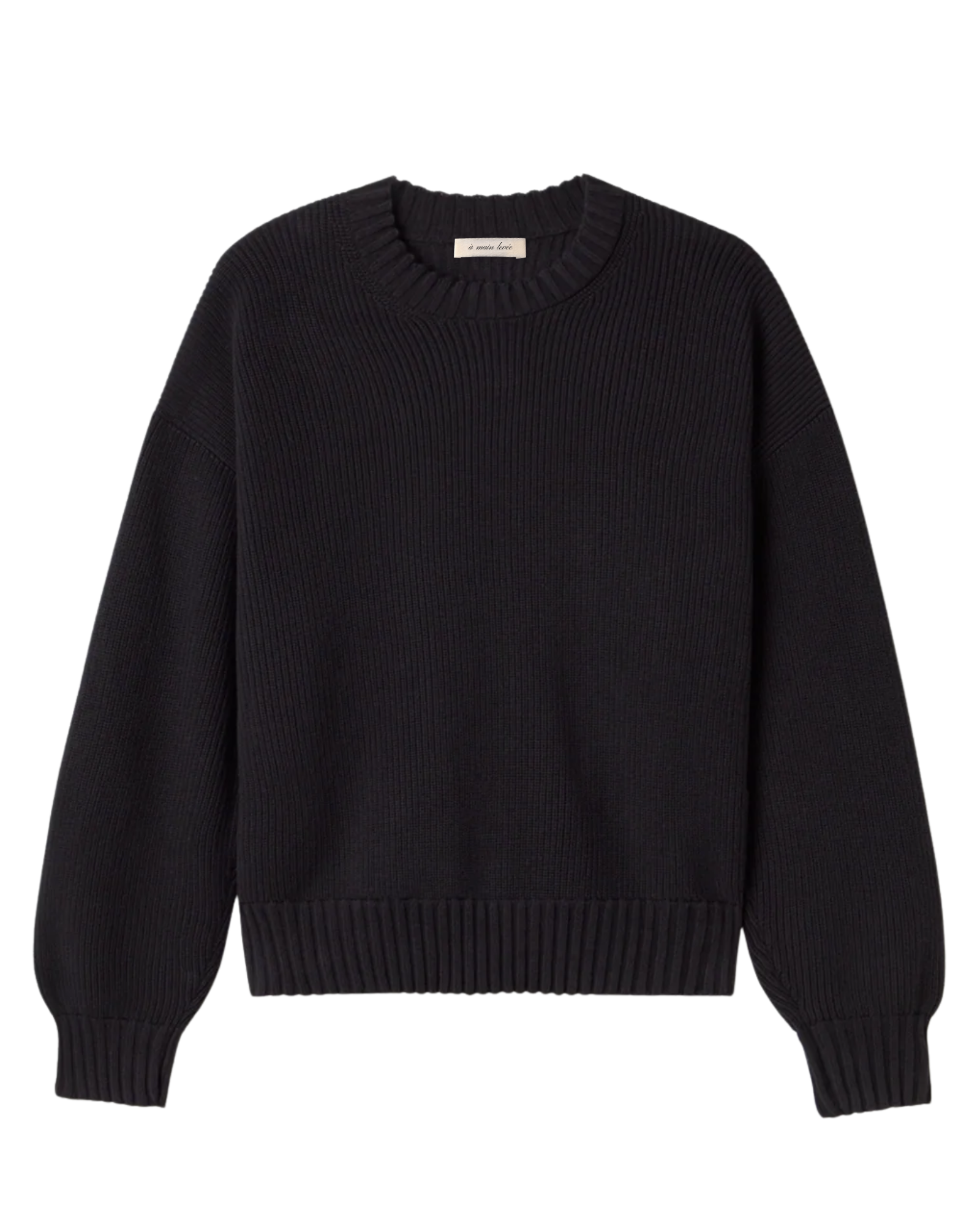 'Jet Black' Essential Knit Sweater