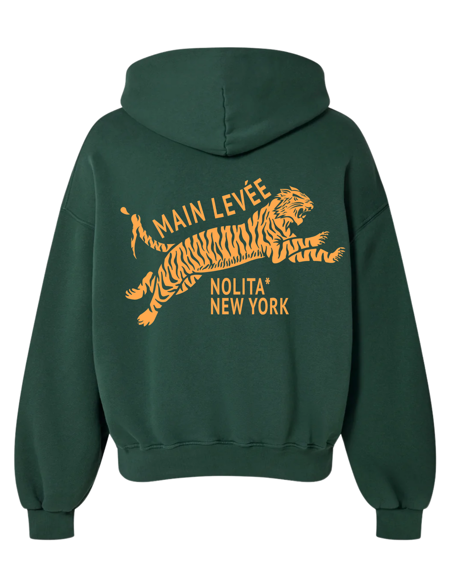'Racing Green' Nolita Tiger Oversized Hoodie